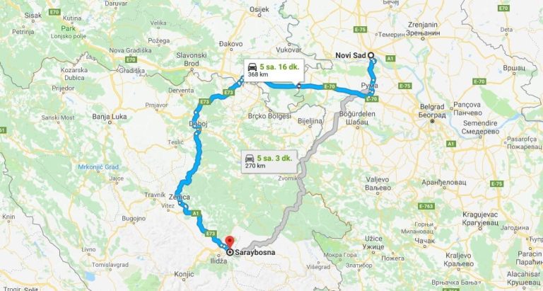 How to get from Novi Sad to Sarajevo?