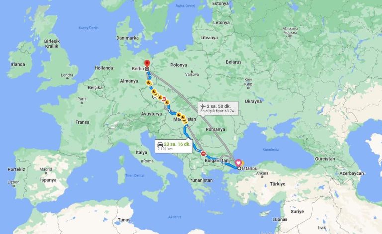 How to get from Turkey to Germany by road?