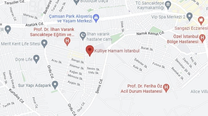 How to go to Kulliye Hamam Istanbul